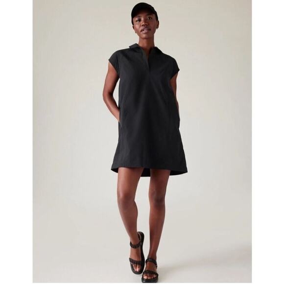 Athleta Black Performance Poplin Dress Size Extra Small XS - Picture 1 of 9